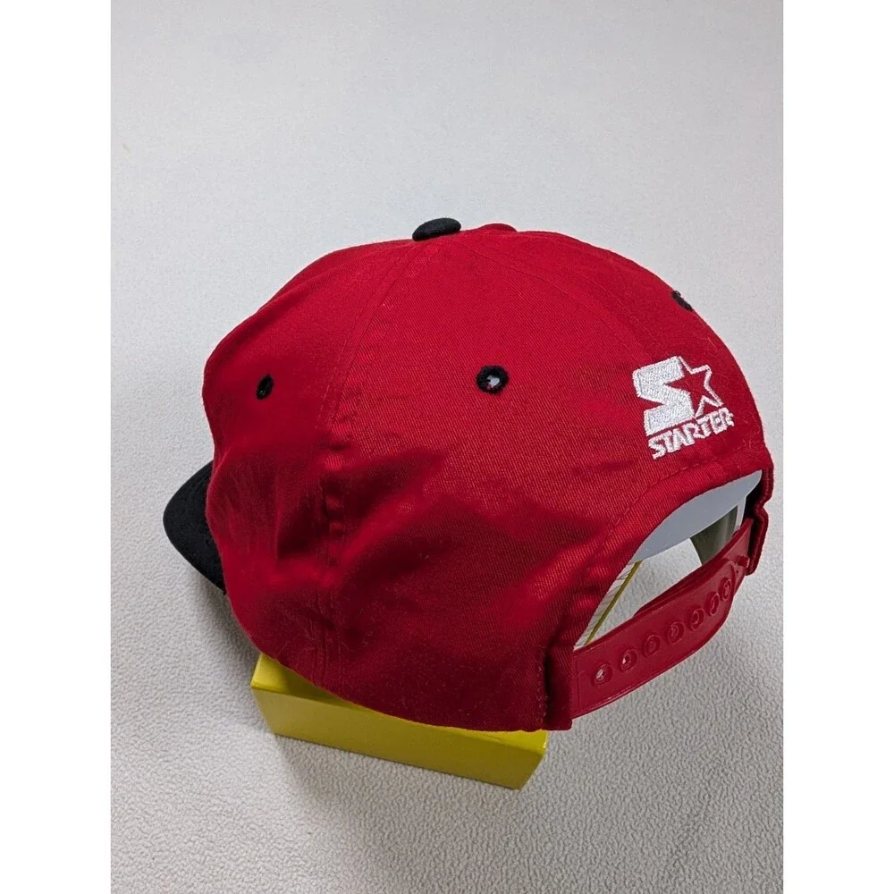 Vintage 90's Starter Nebraska Cornhuskers Arch Logo Snapback Hat Red Star Wars